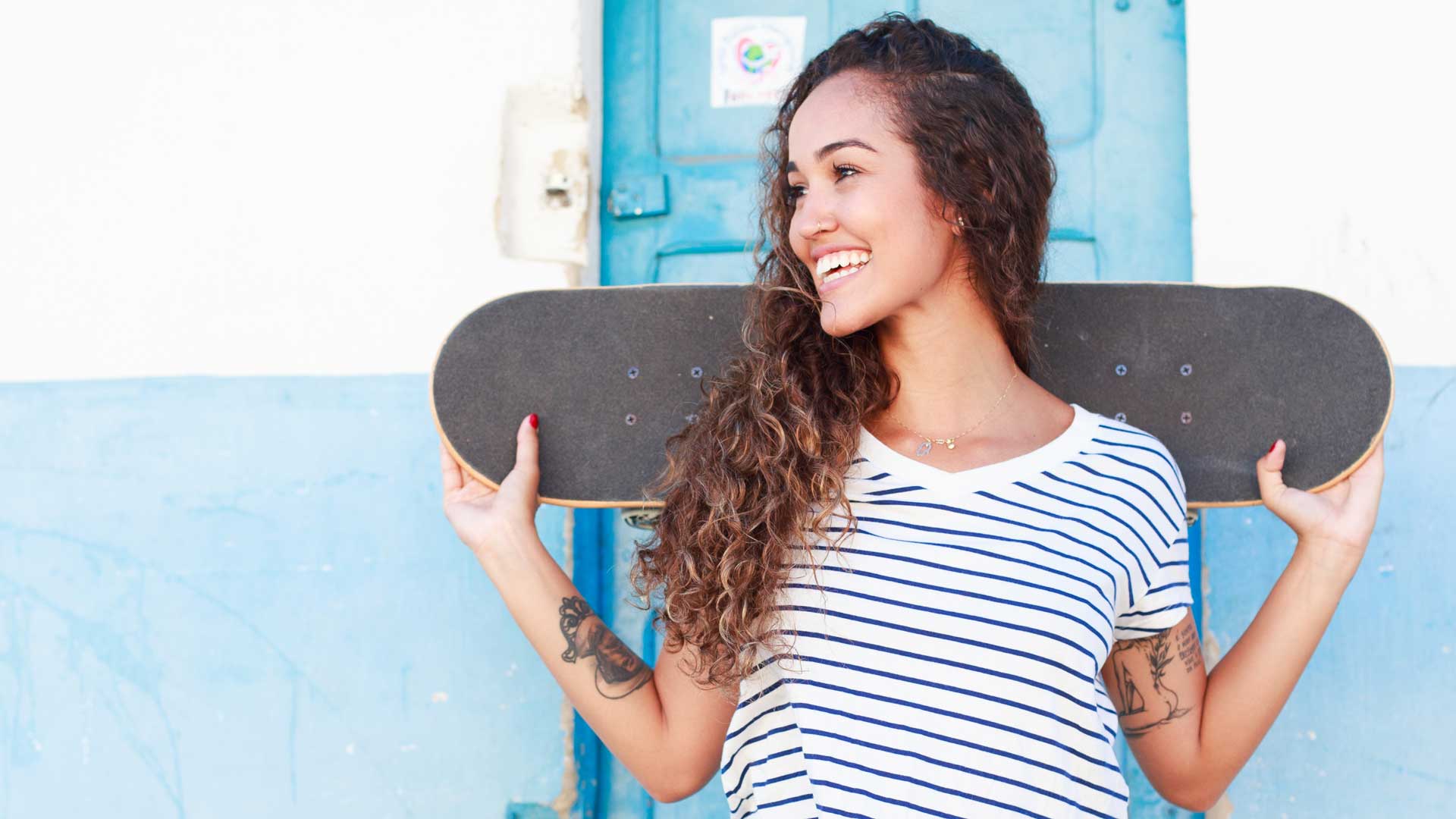girl with skateboard