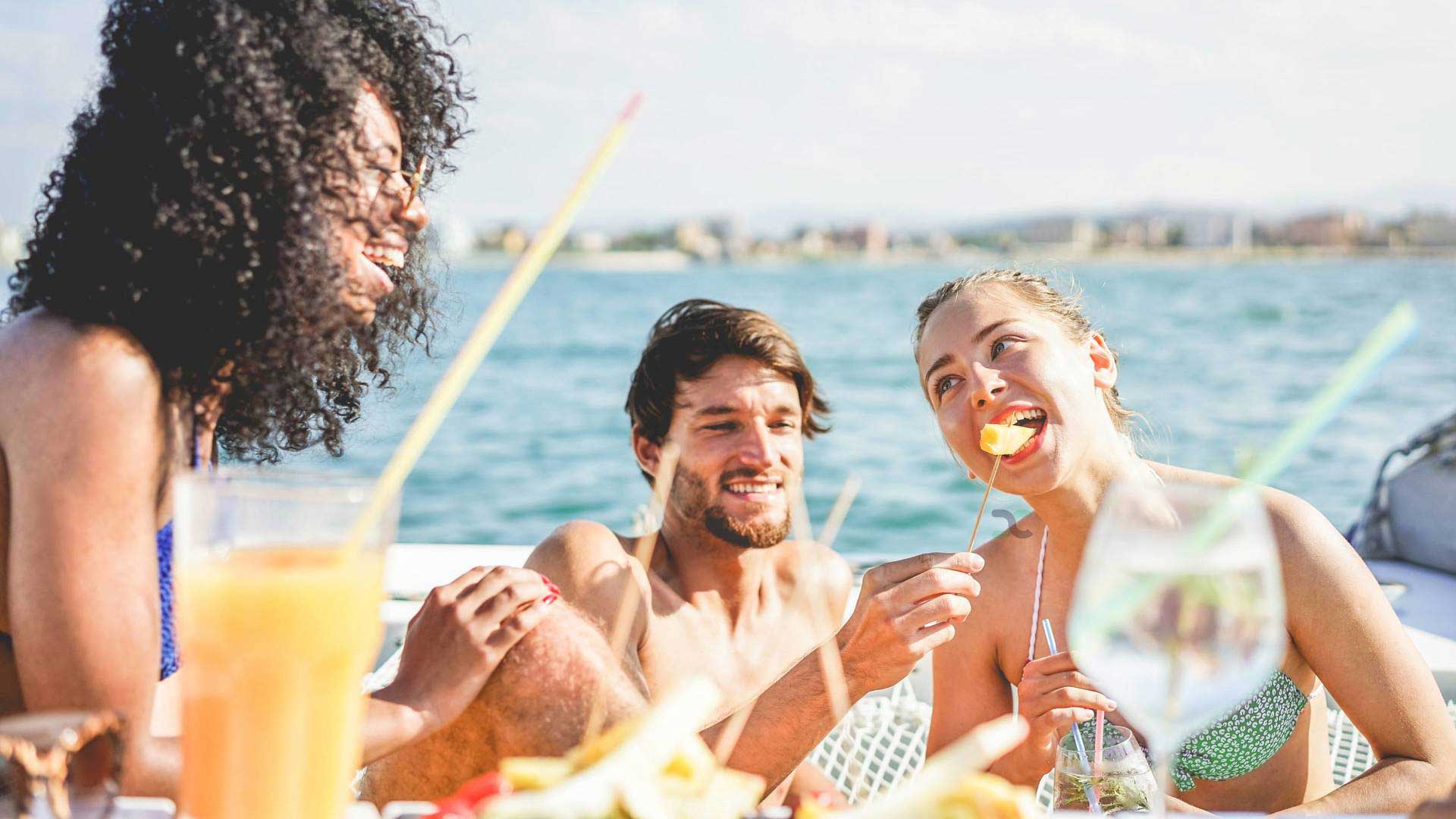 middle aged people enjoying a holiday