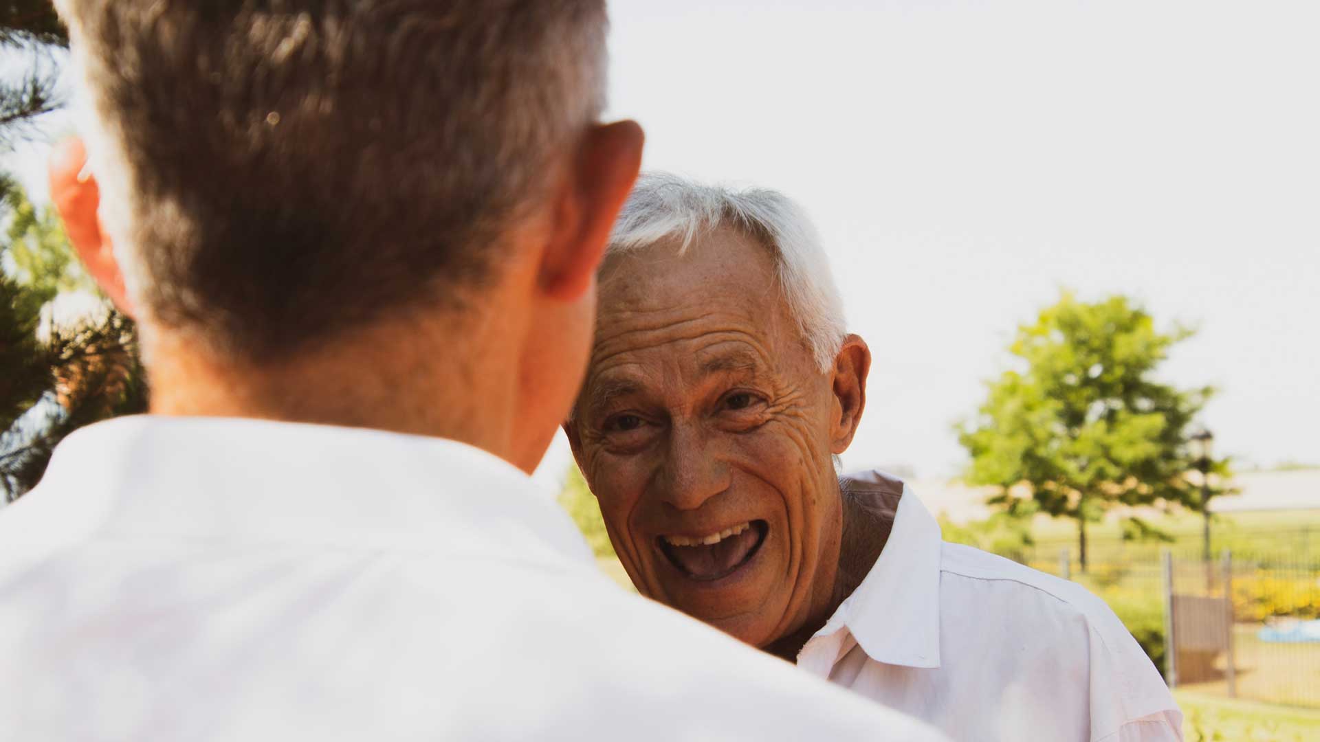 old man smiling