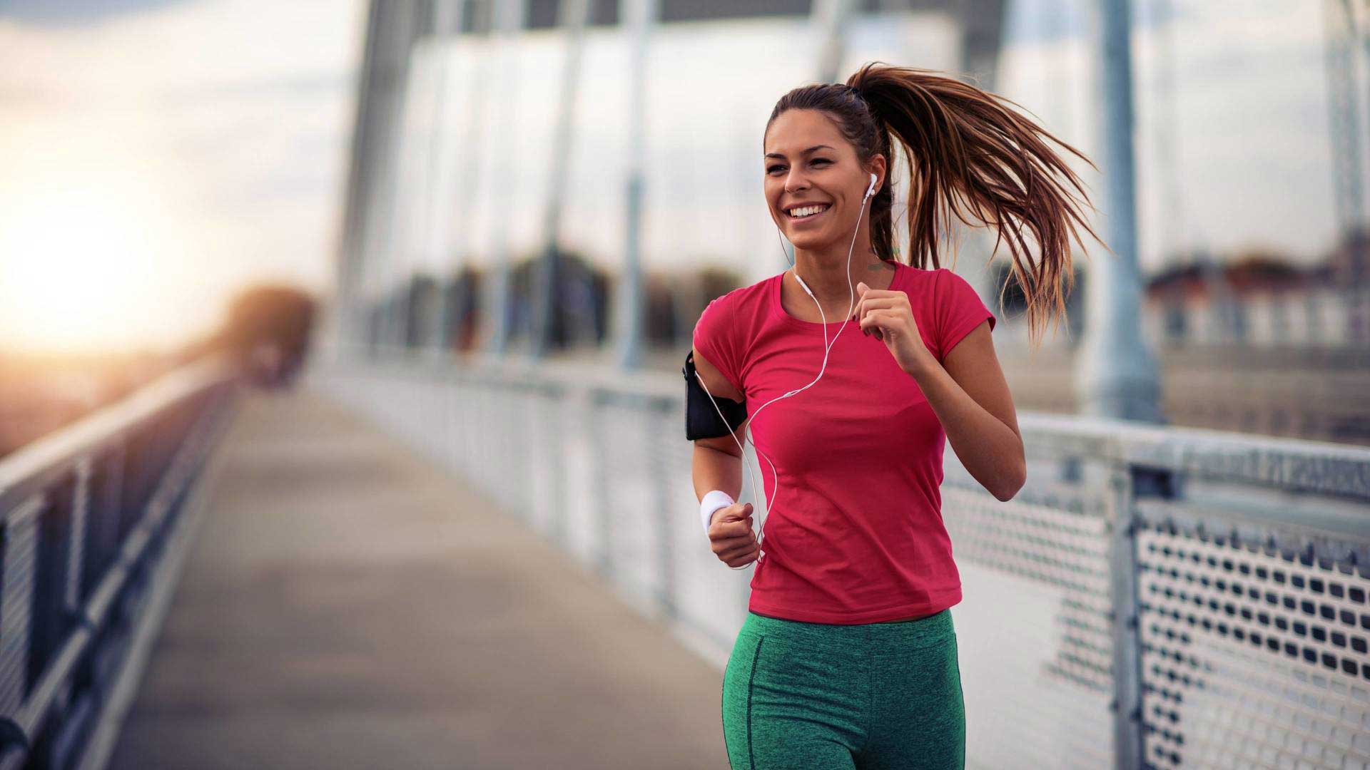 young woman exercising